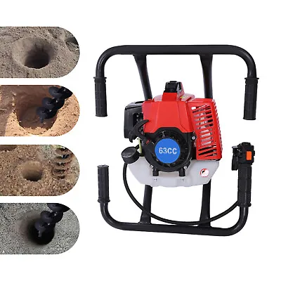 63cc Gas Powered Earth Auger Post Hole Digger Borer Ground Drill Engine W/O Bit • $113.05