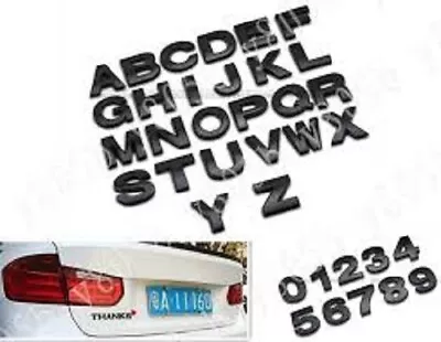 £1.49 • Buy  BLACK  3D Self-adhesive Letter Number Car Badge Door Sticker For Home & Auto