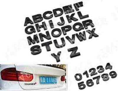 BLACK  3D Self-adhesive Letter Number Car Badge Door Sticker For Home & Auto • £1.49