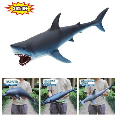 For Gift Simulated Marine Biological Model Great White Shark Toy Blue Whale  • $18.22