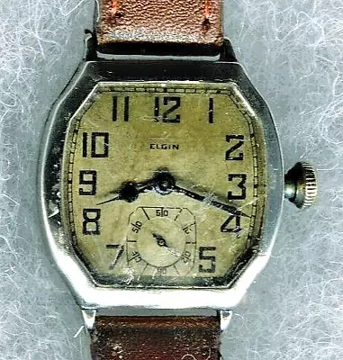 Mans Elgin Wristwatch Fancy Engraved Case Circa 1929 7 Jewel • $29.99