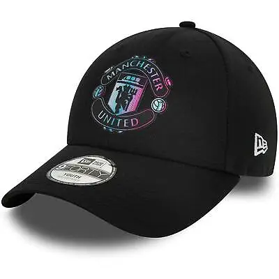 Youth New Era Black Manchester United Holographic 9FORTY Adjustable Hat • $27.99