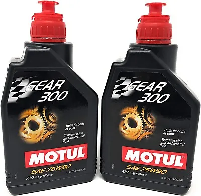 Motul Gear 300 SAE 75W90 100% Synthetic Gearbox And Differential 2 Liters GL-4/5 • $50.95