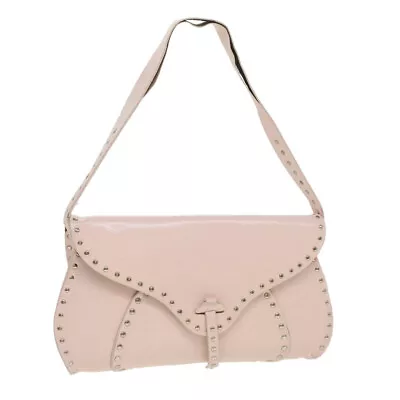 CELINE Studs Shoulder Bag Leather Pink CE00/23 Auth Am3799 • $196.80