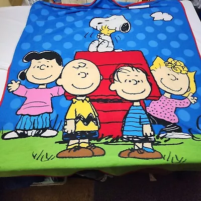 Vintage Peanuts Fleece Baby Blanket 59 X 47 Snoopy Charlie Brown Lucy Woodstock • $35