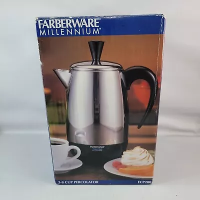 Farberware Millennium Electric 2-8 Cups Stainless Steel Percolator FCP280 NIB • $59.95