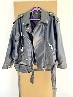 Zara Faux Leather Jacket Women Xl Top • $9.82