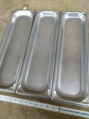 Super Pan II Long Stainless Steel Steam Table Pan 30521 2.5  Deep Lot Of 3 • $19.99