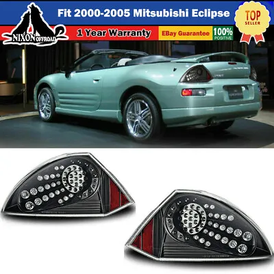 For 2000 2001 2002 2003 2004 2005 Mitsubishi Eclipse LED Tail Lights Black/Clear • $99.99