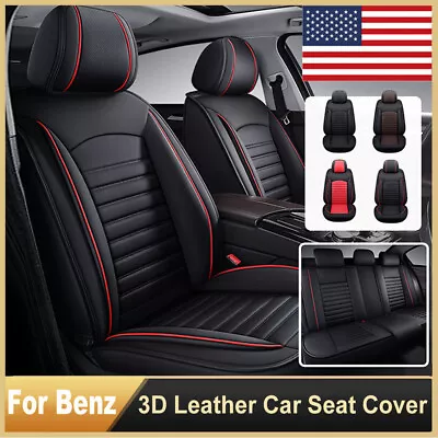 3D Leather Car Seat Covers For Mercedes Benz Full Set/Front Cushions Protectors • $124.62