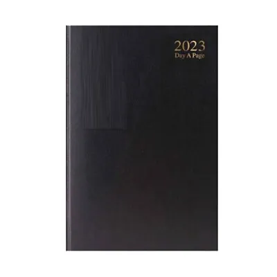 £5.49 • Buy 2023 Black A4 Day To Page Diary Hardback Casebound Cover Planner Organiser Diary
