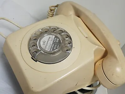 Vintage Phone 746 Rotary Dial Telephone Cream • £22