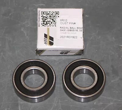 (2) Peer Radial Ball Bearings 9R12 3/4  Bore X 1-5/8  OD X 5/16  Single Seal • $24.95