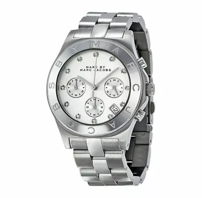 New Marc Jacobs Blade Silver Tonecrystals Dialbracelet Watch Mbm3100 • $169.99