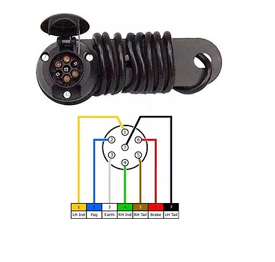 7 Pin PRE-WIRED SOCKET Car Trailer Electrics 12N Electric Kit On Mounting Plate • £12.54