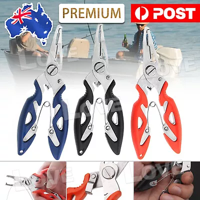 $5.45 • Buy Fishing Pliers Braid Line Scissors Cutter Scissor Split Tackle Tool Lip Grip AU
