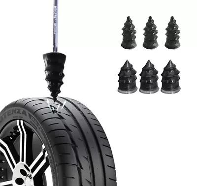 6pc Tyre Puncture Repair Kit Rubber Screw - Nail In Tyre Flat Tyre Repair Fix • £3.79