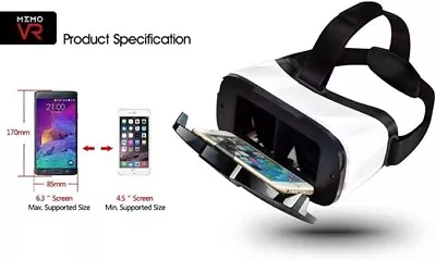 MEMO V6 Smartphone Virtual Reality Headset & Remote Controller (Immersive 3D VR) • $5.73