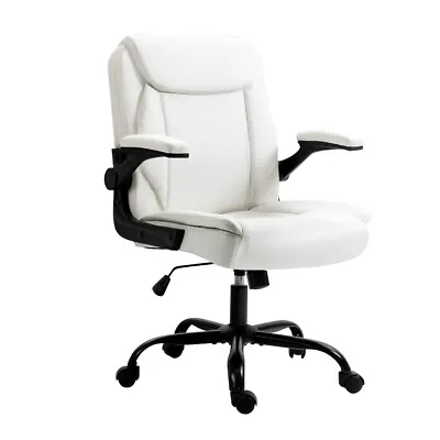 $98.95 • Buy Artiss Office Chair Leather Computer Executive Chairs Gaming Study Desk White
