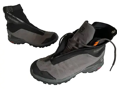 Salomon ~ Grey OUTPATH PRO GTX Goretex Hiking Trail Ankle Boots ~ Size 8 42 NEW • £115