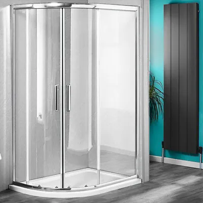 Quadrant Offset Shower Enclosure Corner Glass Cubicle And Tray 800/900/1000/1200 • £334.99