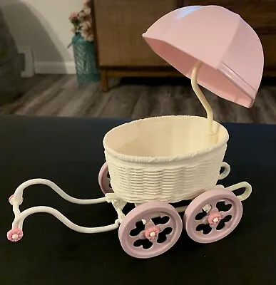 Vintage 1985 My Little Pony Baby White Buggy Stroller Carriage Umbrella MLP • $14.95