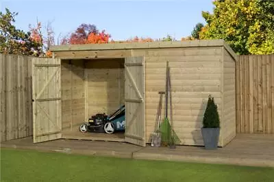 Empire 4000 Pent Garden Shed Wooden 10X4 10ft X 4ft SHIPLAP TONGUE & GROOVE PRES • £662.40