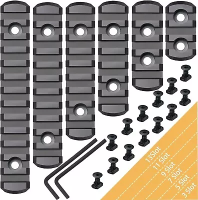 6PACK M Lock Picatinny Rail 3/5/7/9/11/13 Slot Set M-Lok Picatinny Rail • $10.99