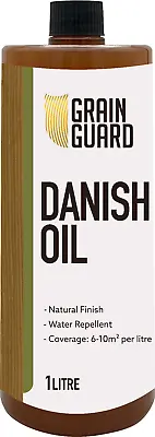 GRAIN GUARD Danish Oil | Enhances Natural Beauty Of Wood | Seals & Protects • £64.99