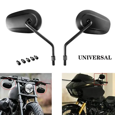 Universal Motorcycle Oval Rear View Mirror For 10mm  Thread Mirrors Bolts • $39.99