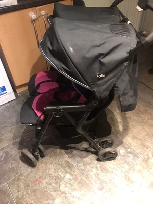 £200 • Buy Mother Care  Twin Black Pram With  Car Seat