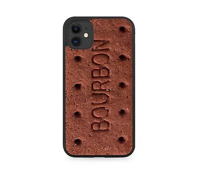 Bourbon Biscuit Silicone Phone Case Funny Retro IPhone Cover Novelty Mobile Fun • £15.90