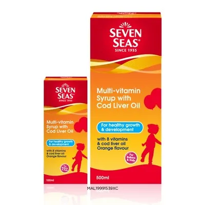 $55.80 • Buy Seven Seas Cod Liver Oil Multivitamin Syrup 2 X 500ml 100ml Boost Immune Kids