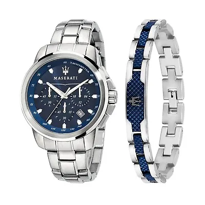 Maserati SUCCESSO CHRONOGRAPH MEN'S WATCH + BRACELET R8851121016 • $225