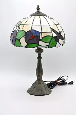 20  Tiffany Style Stained Glass Purple Hummingbird Table Lamp • $64.99