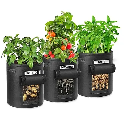 £6.99 • Buy Potato Grow Bags Reusable Tomato Home Garden Vegetable Planter Container Pot