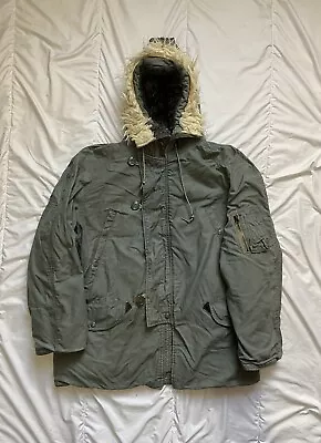 Fishtail Parka Original US M51 DISTRESSED Padded Hooded Army Military Green • $250