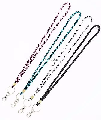 Multi Color Mesh Silk Ribbon Braided Necklace Lanyard For ID Badge Holder Key • $4.49