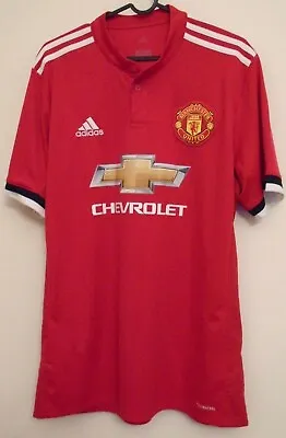 Manchester United Official Home  Football Shirt By Adidas   2017/2018 Size Large • £24.99