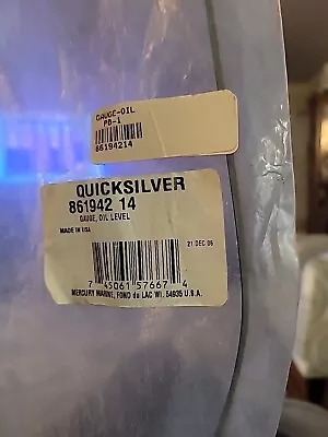New Mercury Mercruiser Quicksilver Oem Part # 861942 14 Dip Stick Gauge-Oil • $29