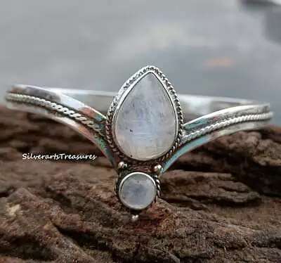 Moonstone Bangle925 Sterling Silver BangleGift BangleHandmade BangleAll Size • $17.99