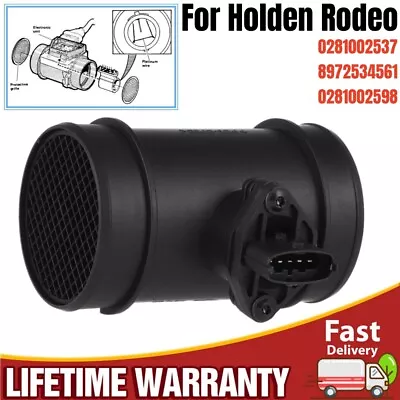 Mass Air Flow Sensor MAF For Holden Rodeo RA 4JH1 3.0L 4cyl Turbo Diesel 1999-06 • $30.99