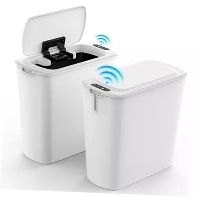 2Pack Automatic Motion Sensor Bathroom Trash Can With Lid2.6 Gal 2.6Gal White • $57.65