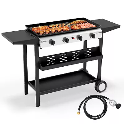 2-4 Burner Portable Propane Griddle W/ Piezo Ignition & Nonstick Enameled Tray • $119.99