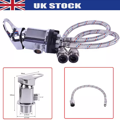 Shower Mixer Tap Outlet 1/2  With 400mm Push Fit Tails For Motorhome Campervan • £29.89