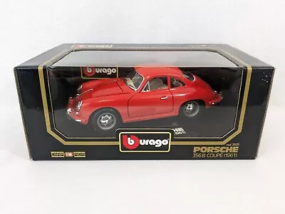 Bburago Diamonds 1/18 1961 Porsche 356B Coupe Die-cast Car In Red Cod.3021 • $46.73