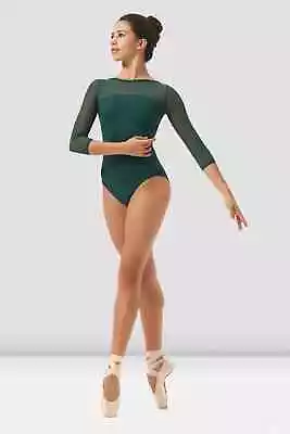 Mirella By Bloch Ladies Boheme 3/4 Mesh Sleeve Strappy Back Leotard M1022LM Pine • £44