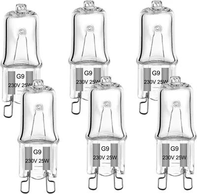 VINBE 25W G9 Halogen Light Bulb Two Prong Looped Pins For Cabinet Lights Landsc • £7.22