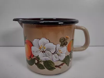 BAUMANN Floral Enamel Jug 11cm Tall Vintage 1970s West Germany • $23.02