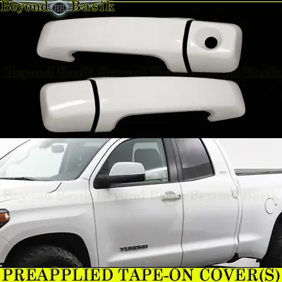 For 2007-2020 2021 Toyota Tundra FRONT Door Handle COVERS NoPK 040 SUPER WHITE • $39.99